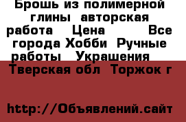 Брошь из полимерной глины, авторская работа. › Цена ­ 900 - Все города Хобби. Ручные работы » Украшения   . Тверская обл.,Торжок г.